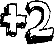 Hand drawn icon for NEWNO - Plus Two Card